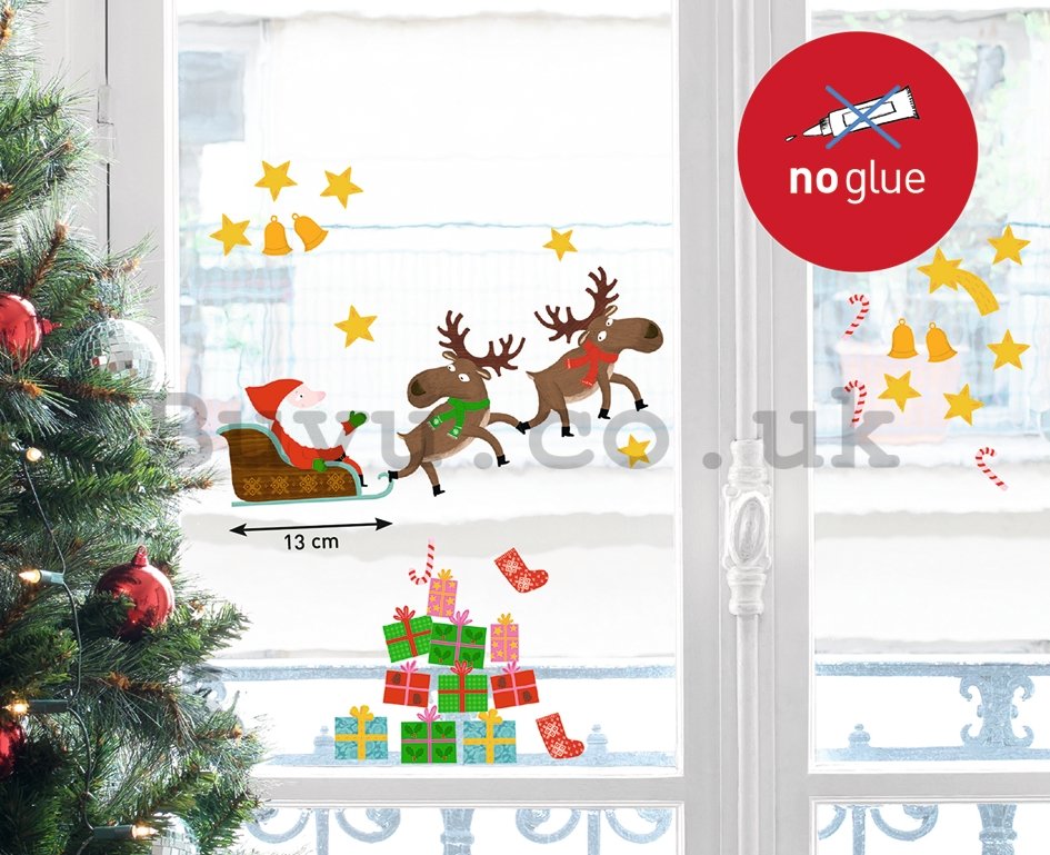Christmas glass sticker - Santa Claus 