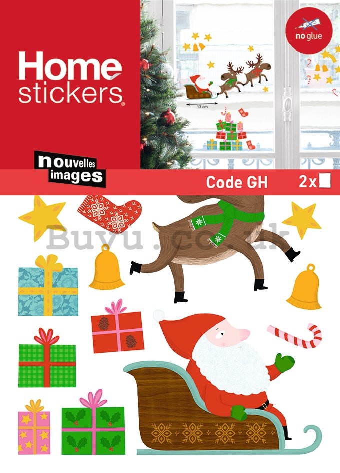 Christmas glass sticker - Santa Claus 