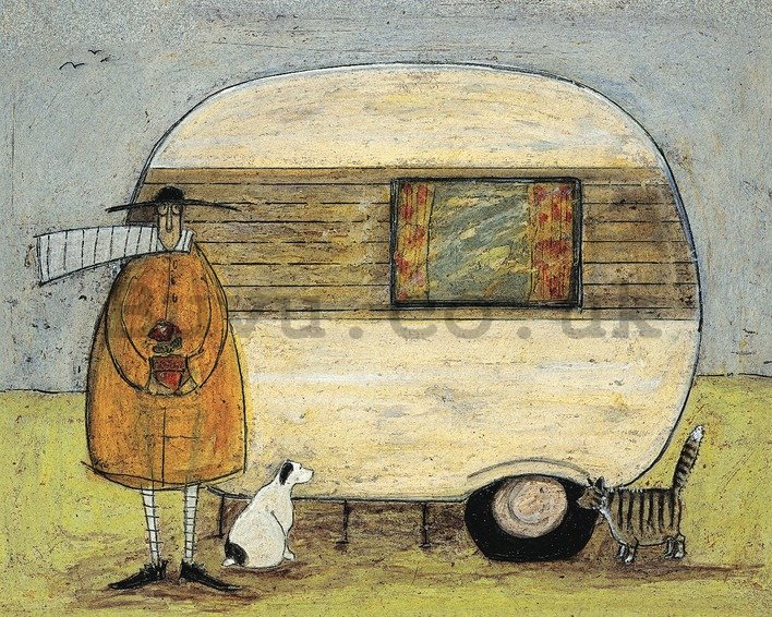 Painting on canvas: Sam Toft, Home from Home