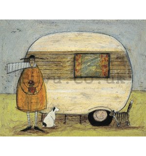 Painting on canvas: Sam Toft, Home from Home