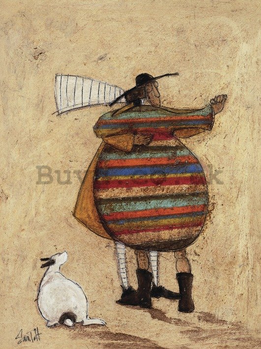 Painting on canvas: Sam Toft, Dancing Cheek to Cheeky