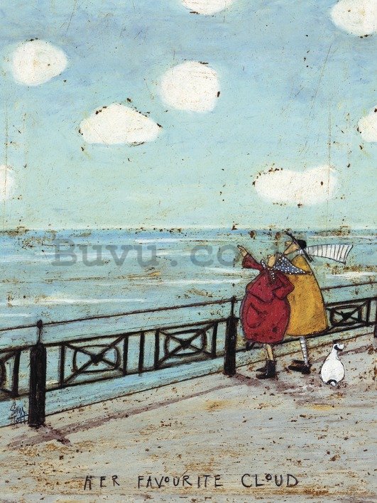 Painting on canvas: Sam Toft, Her Favourite Cloud