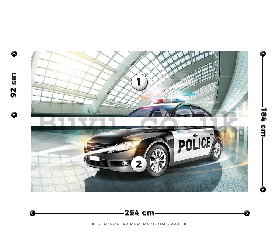 Wall Mural: Police Car  (2) - 184x254 cm