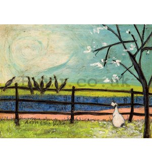 Painting on canvas: Sam Toft, Doris and the Birdies