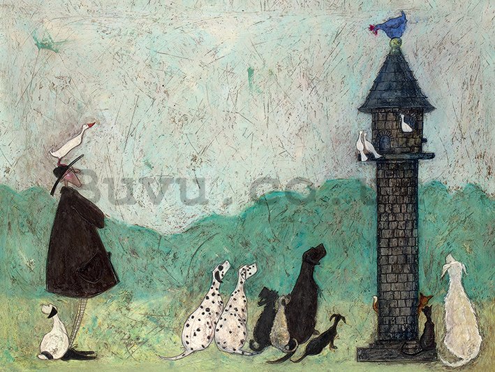 Painting on canvas: Sam Toft, An Audience with Sweetheart
