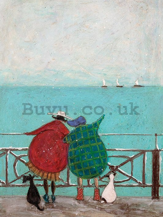 Painting on canvas: Sam Toft, We Saw Three Ships Come Sailing