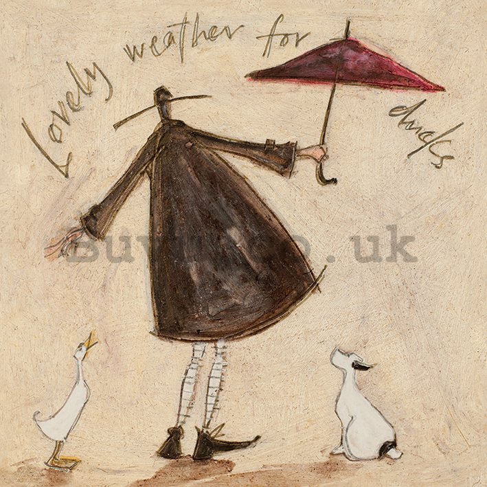 Painting on canvas: Sam Toft, Lovely Weather for Ducks