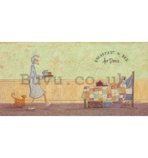 Painting on canvas: Sam Toft, Breakfast in Bed For Doris