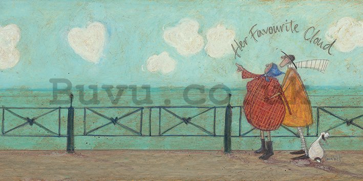 Painting on canvas: Sam Toft, Her Favourite Cloud II