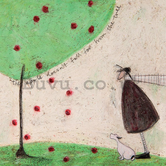 Painting on canvas - Sam Toft, The Apple Doesn't Fall Far From Tree