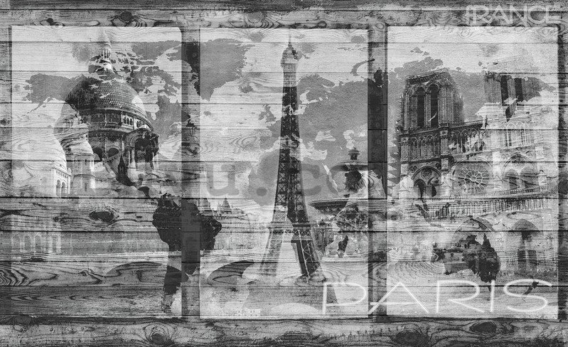 Wall Mural: Paris (collage) - 254x368 cm