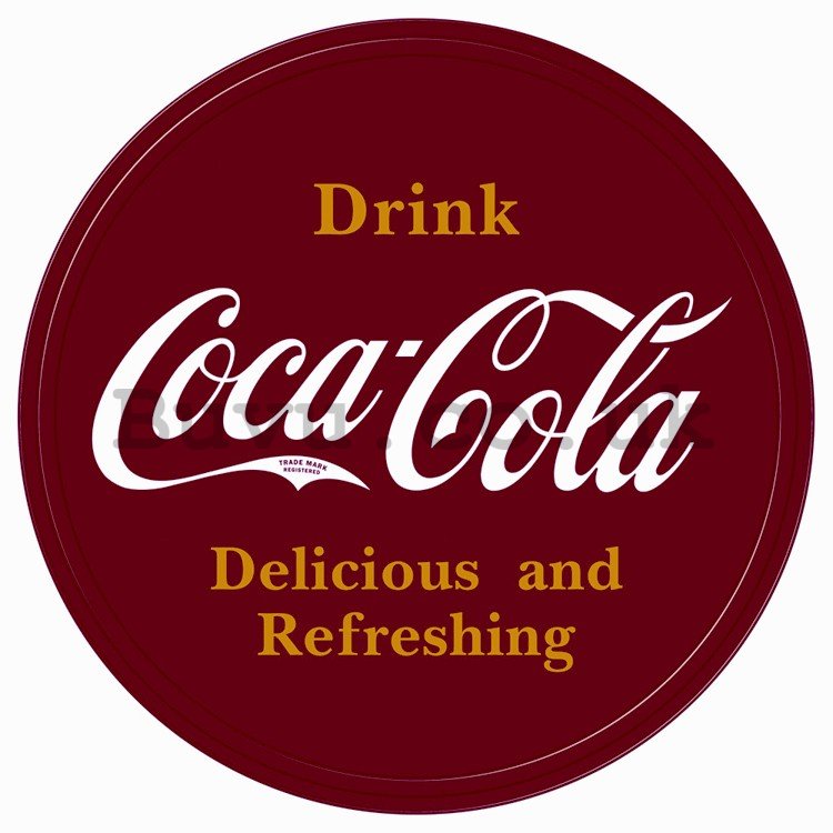 Metal sign - Coca-Cola (circular logo)