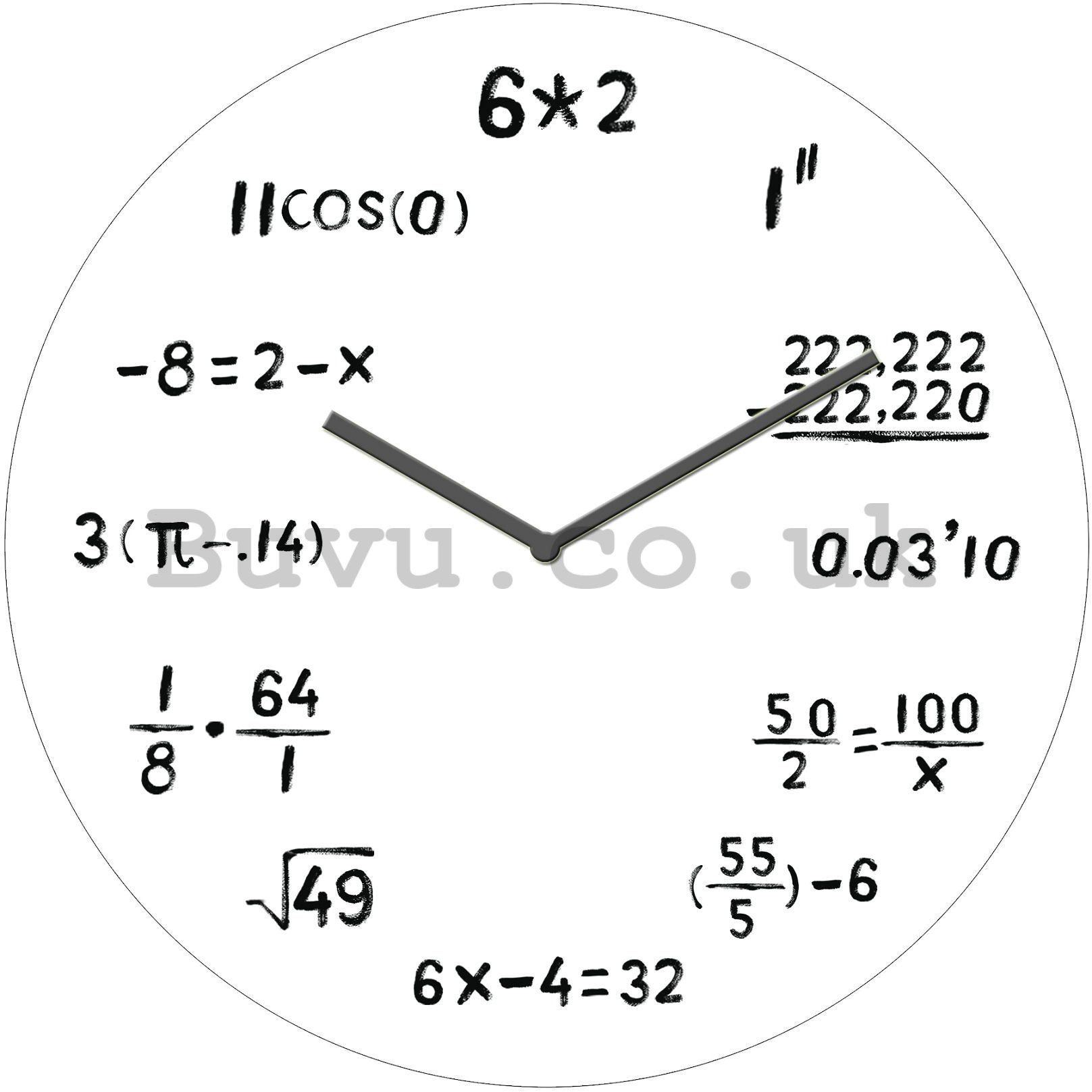 Glass wall clock - Mathematics (2)