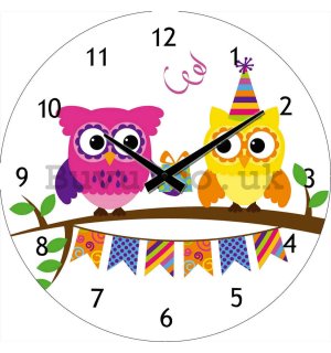 Glass wall clock - Party Shots