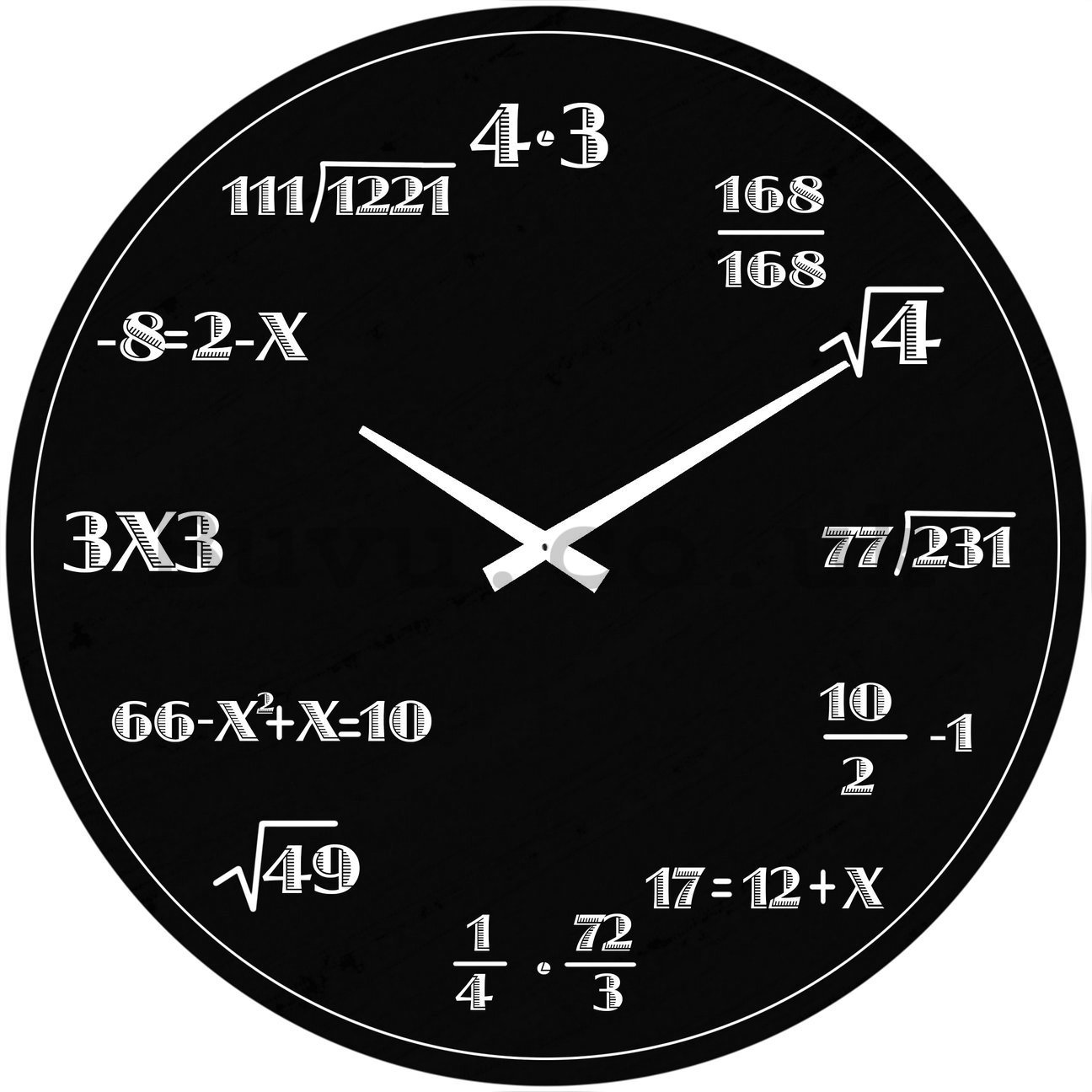 Glass wall clock - Mathematics (3)