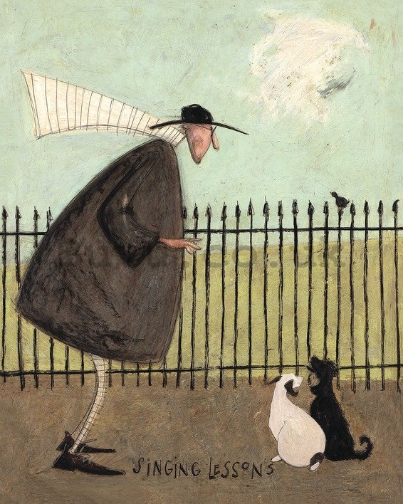 Painting on canvas: Sam Toft, Singing Lessons