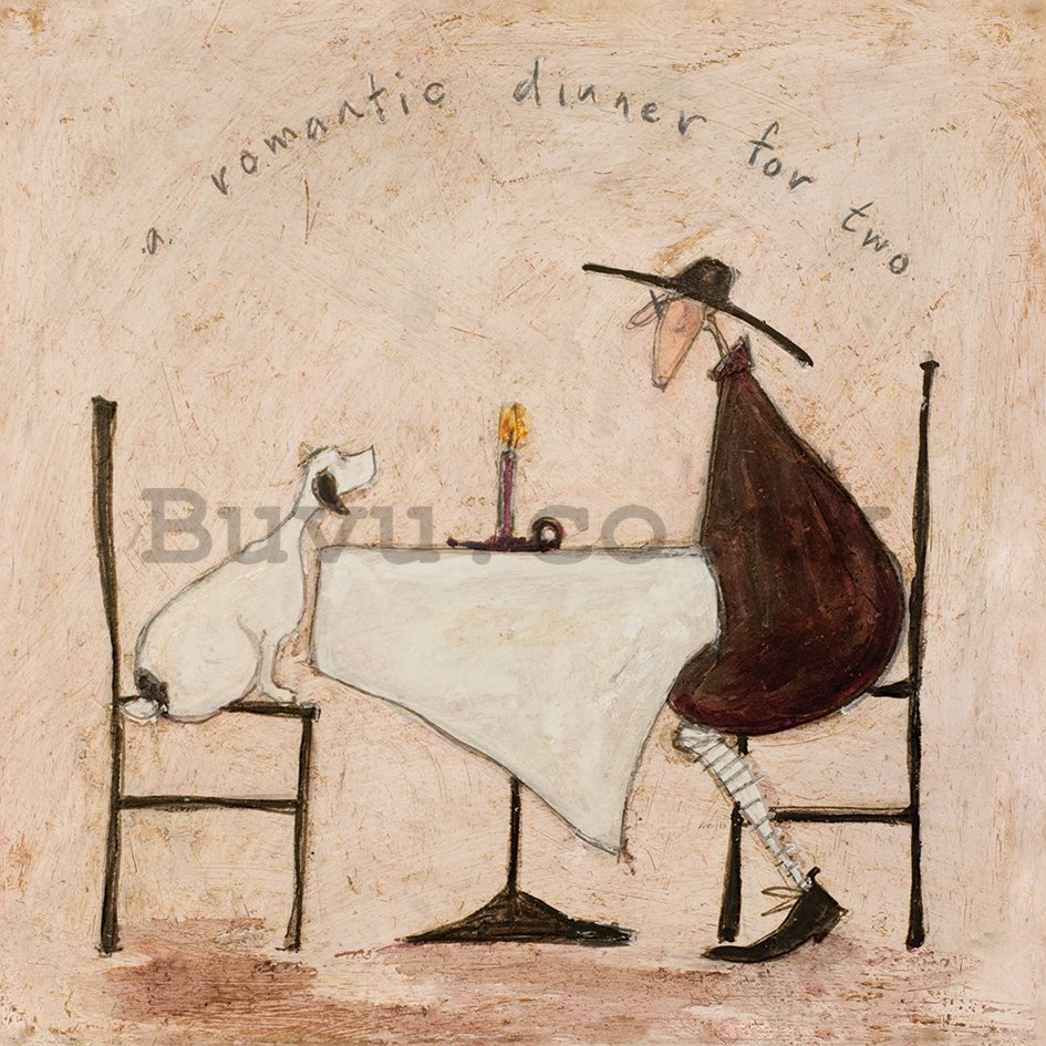 Painting on canvas: Sam Toft, A Romantic Dinner For Two