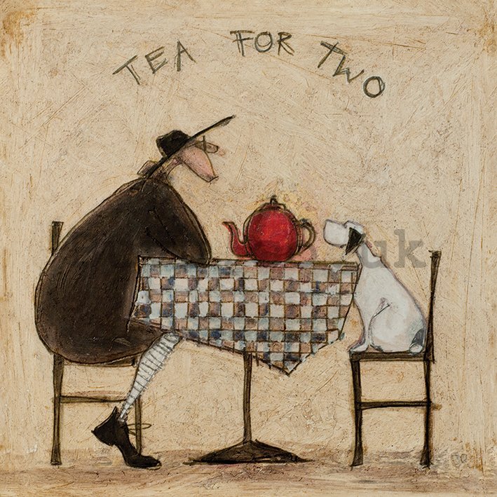 Painting on canvas: Sam Toft, Tea For Two