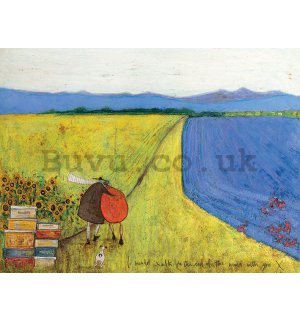 Painting on canvas: Sam Toft, I Would Walk to the End of the World wit
