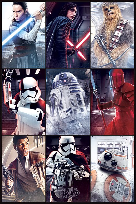 Poster - Star Wars Last Jedi (charakters)