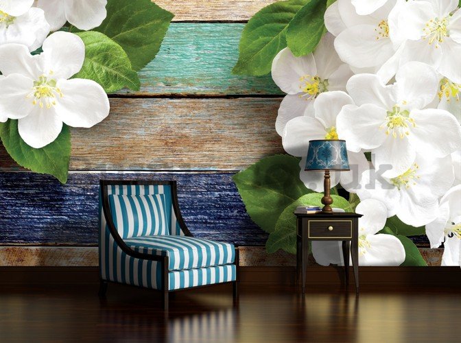 Wall Mural: White orchids (1) - 184x254 cm