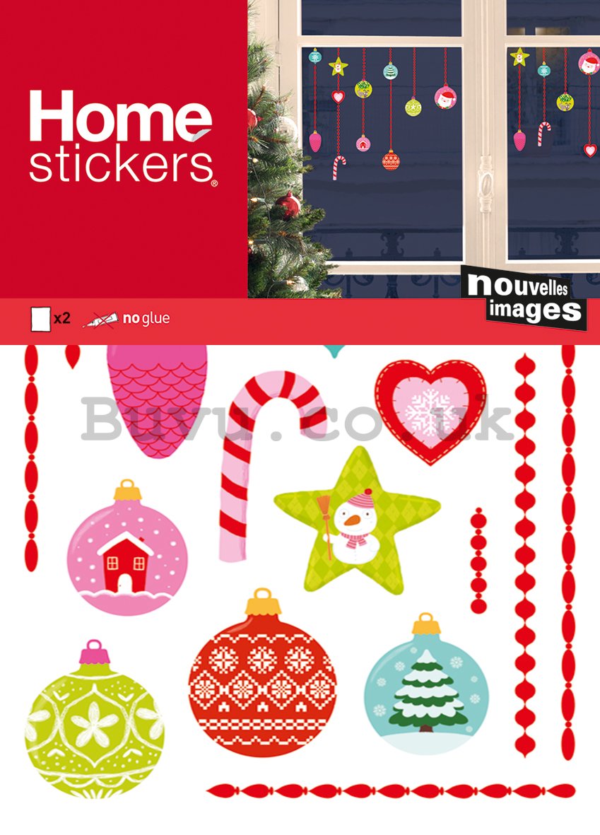 Christmas glass sticker - Sweet ornaments