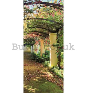 Photo Wallpaper Self-adhesive: Blooming road - 211x91 cm