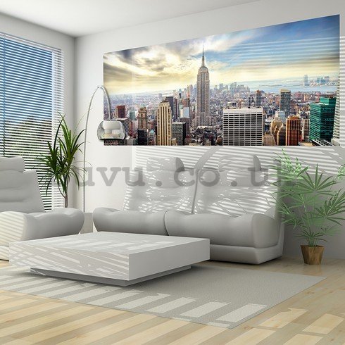 Wall Mural: View on New York - 104x250 cm