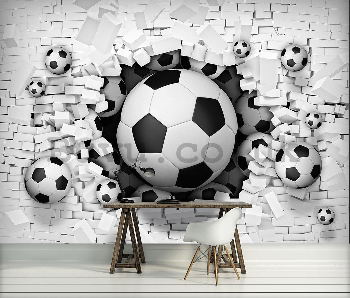 Wall Mural: Football explosion - 184x254 cm