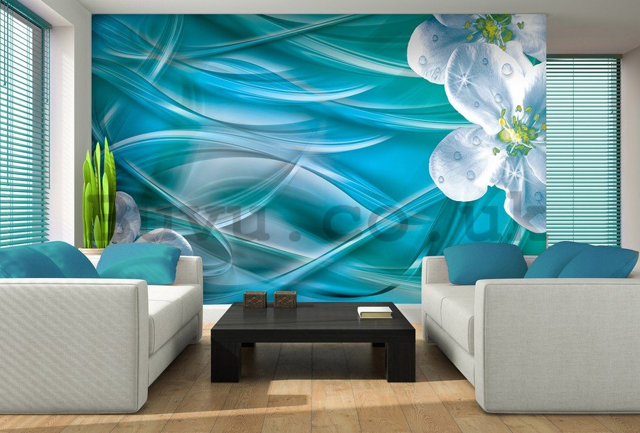 Wall Mural: Floral abstract (1) - 184x254 cm