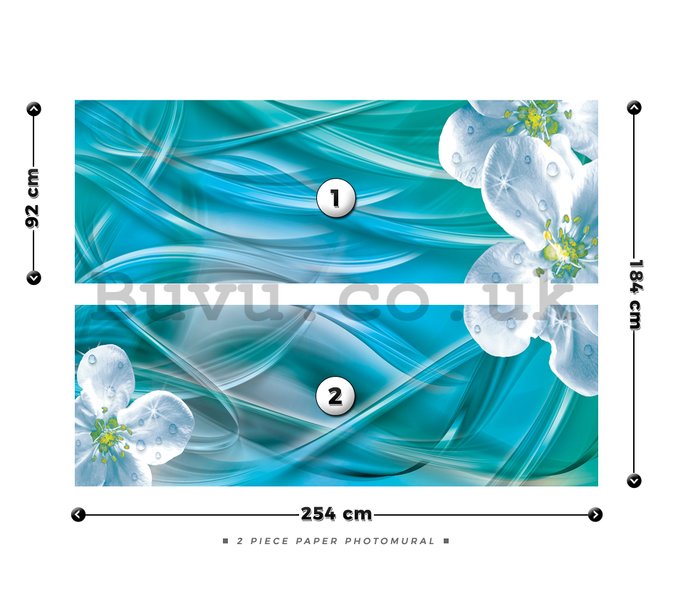 Wall Mural: Floral abstract (1) - 184x254 cm