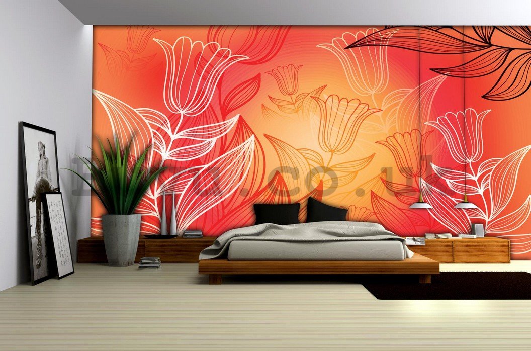 Wall Mural: Tulips (pattern) - 184x254 cm