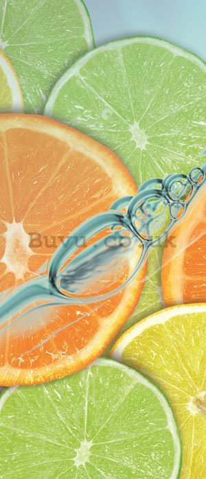 Photo Wallpaper Self-adhesive: Oranges and limes - 211x91 cm