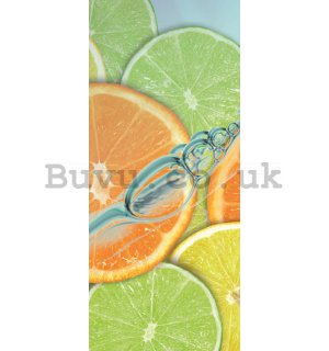 Photo Wallpaper Self-adhesive: Oranges and limes - 211x91 cm