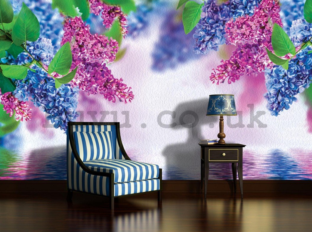 Wall Mural: Reflection of flowers - 184x254 cm