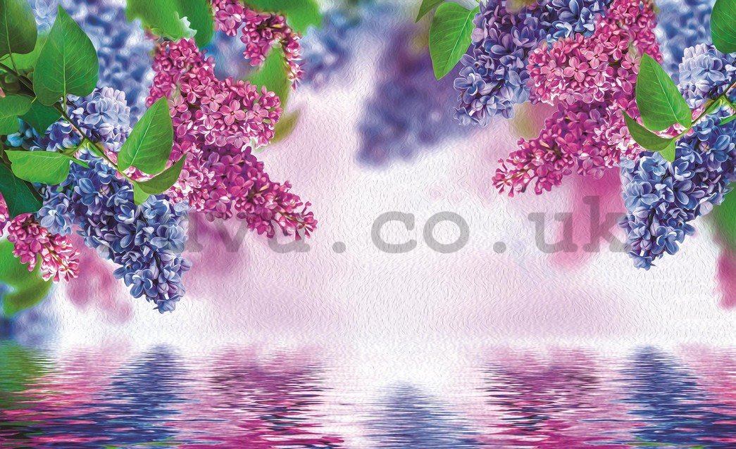 Wall Mural: Reflection of flowers - 184x254 cm