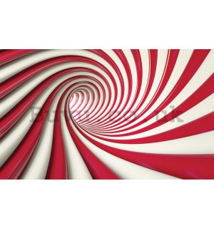 Wall Mural: Red spiral - 254x368 cm