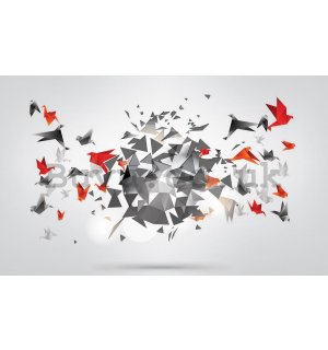 Wall Mural: Origami birds (1) - 254x368 cm