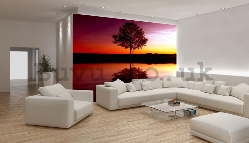 Wall Mural: Tree by the lake - 184x254 cm