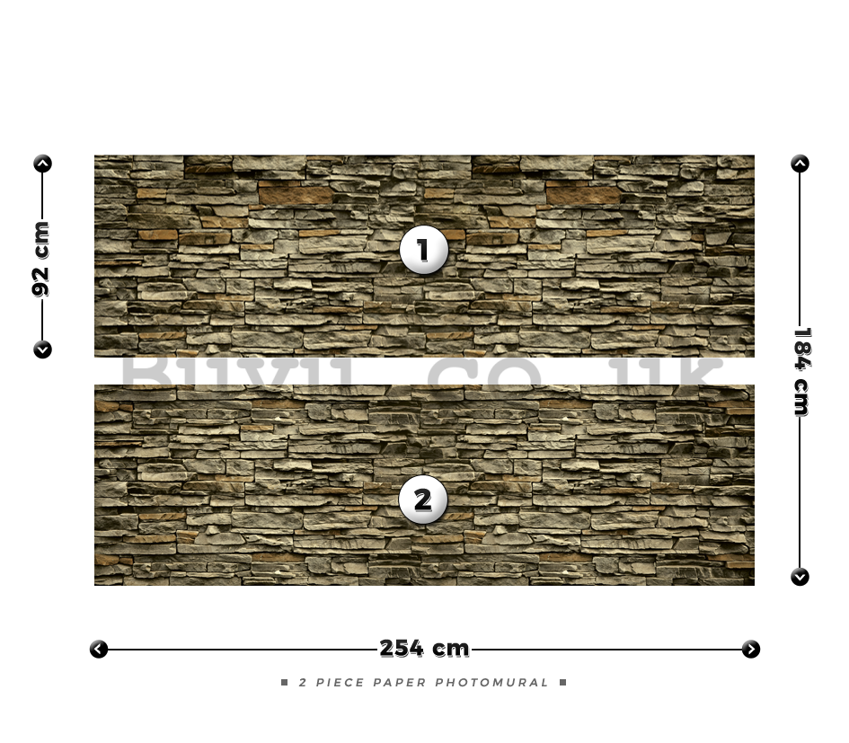 Wall Mural: Stone wall (4) - 184x254 cm