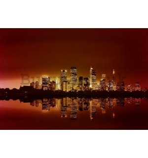 Wall Mural: View on the city (sunset) - 184x254 cm