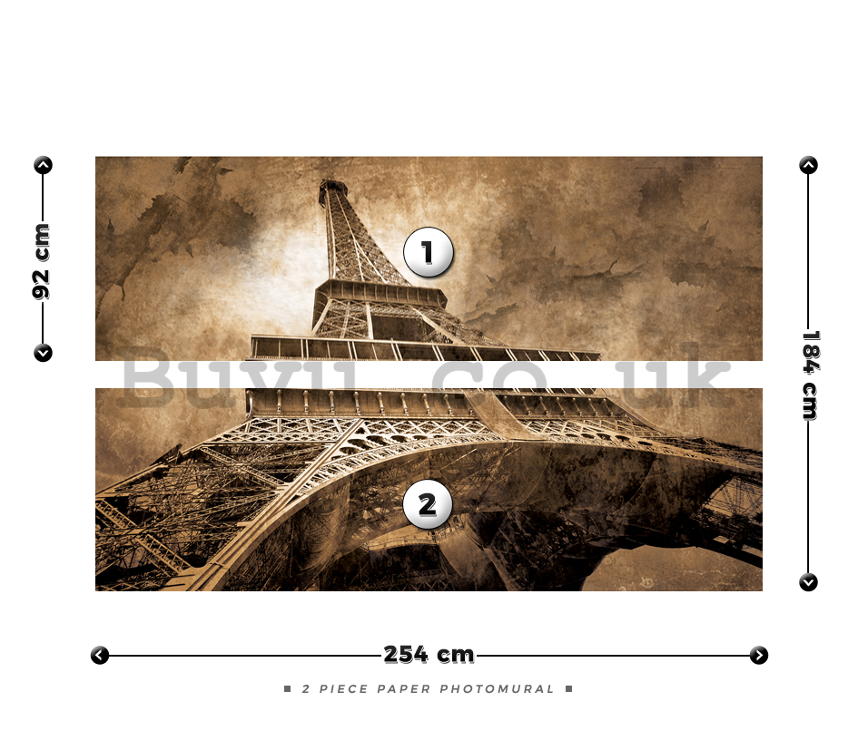 Wall Mural: Eiffel Tower (3) - 184x254 cm