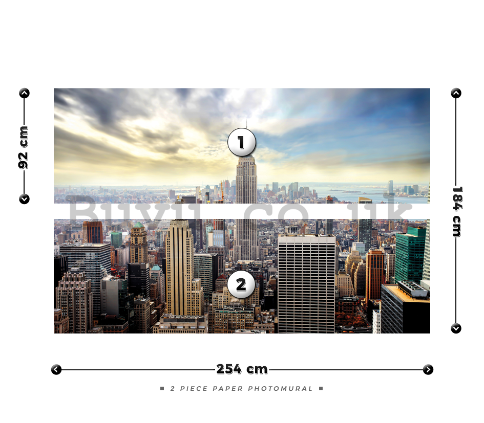 Wall Mural: View on New York - 184x254 cm
