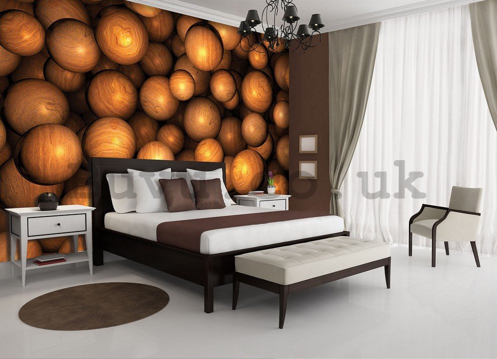 Wall Mural: Wooden abstract - 184x254 cm