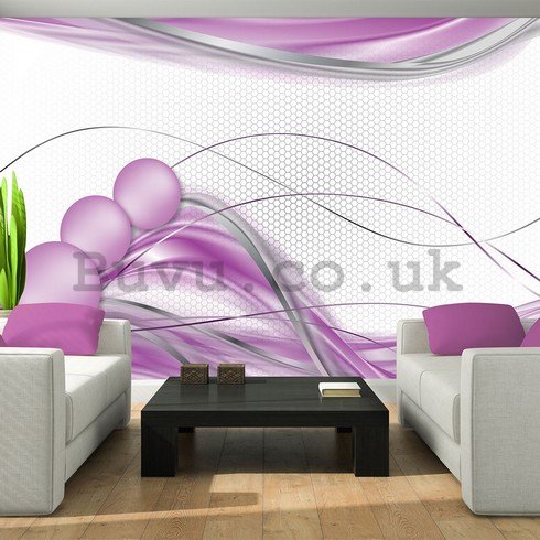 Wall Mural: Violet abstract - 184x254 cm