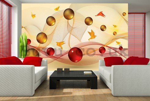 Wall Mural: Origami abstraction (2) - 184x254 cm
