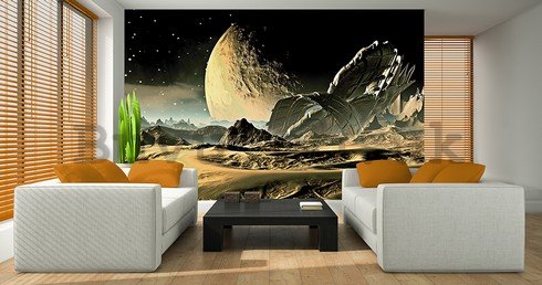 Wall Mural: Shipwreck on the moon - 184x254 cm
