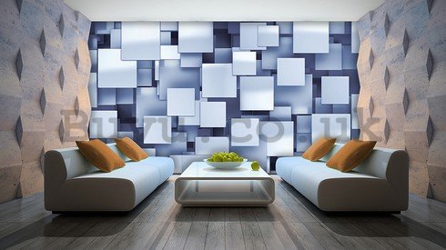 Wall Mural: Squares in the space (1) - 184x254 cm