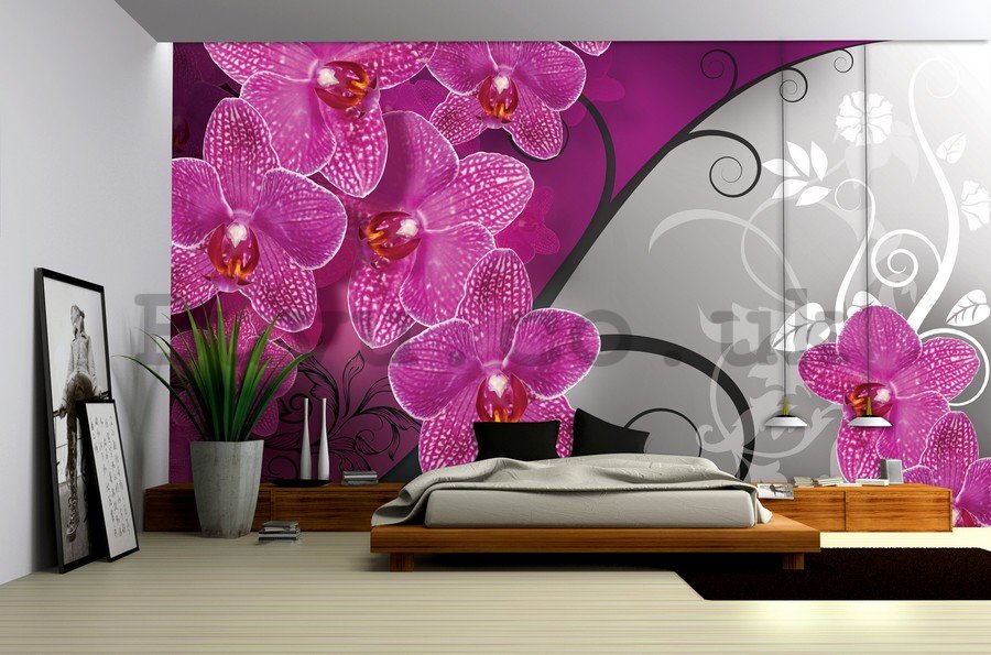 Wall mural vlies: Orchids (3) - 254x368 cm