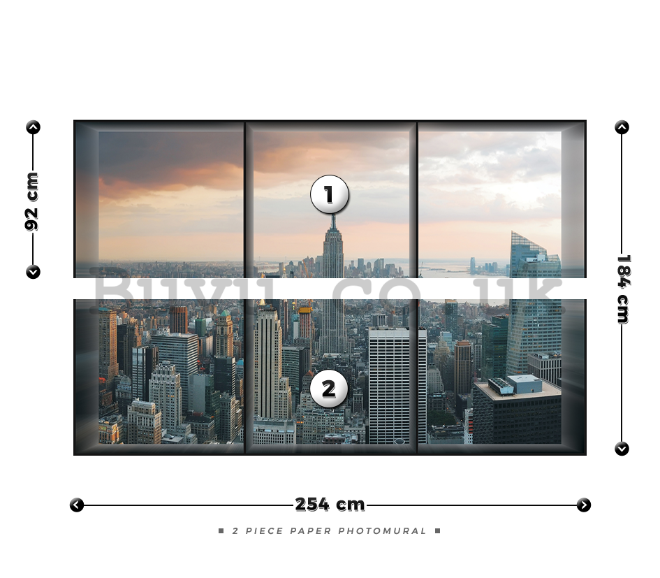 Wall Mural: View out of the window of Manhattan - 184x254 cm